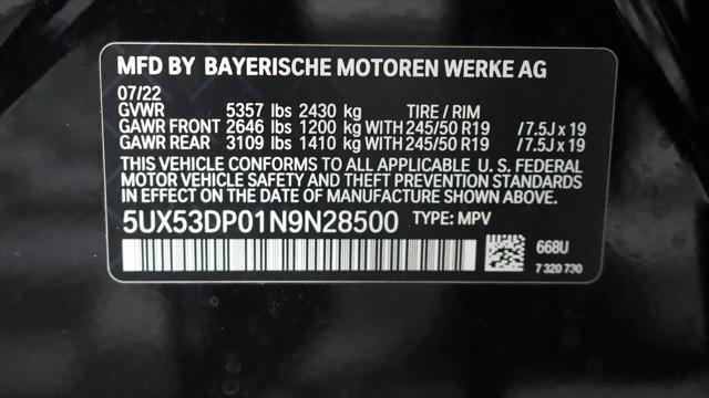 Photo of 2022 Jet Black BMW X3