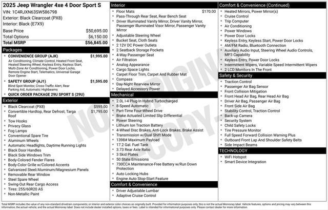 Photo of 2025 Black Clearcoat Jeep Wrangler