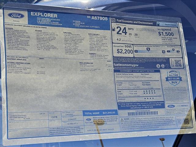 Photo of 2025 Vapor Blue Metallic Ford Explorer