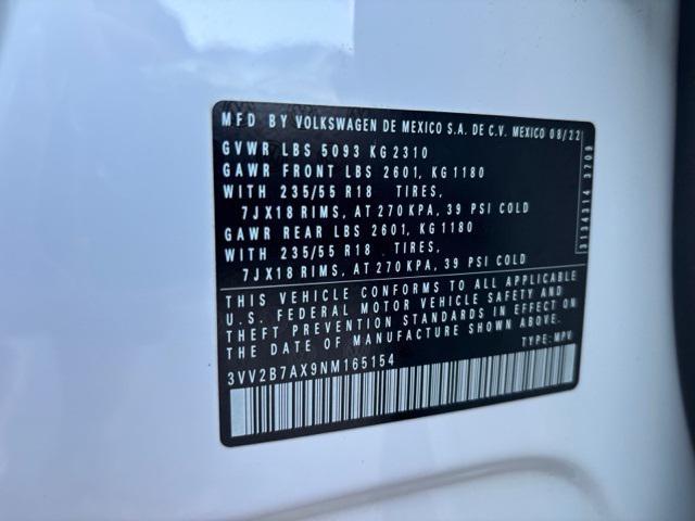 Photo of 2022 White Volkswagen Tiguan