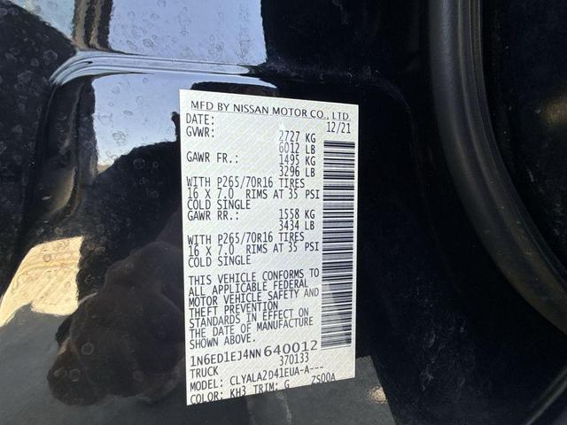 Photo of 2022 Black Nissan Frontier