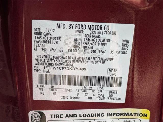 Photo of 2013 Ruby Red Metallic Tinted Clearcoat Ford F-150