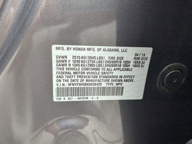 Photo of 2019 Modern Steel Metallic Honda Pilot