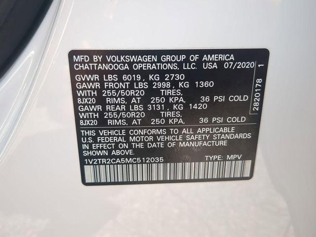 Photo of 2021 Pure White Volkswagen Atlas