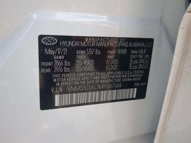 Photo of 2021 Quartz White Hyundai SANTA FE