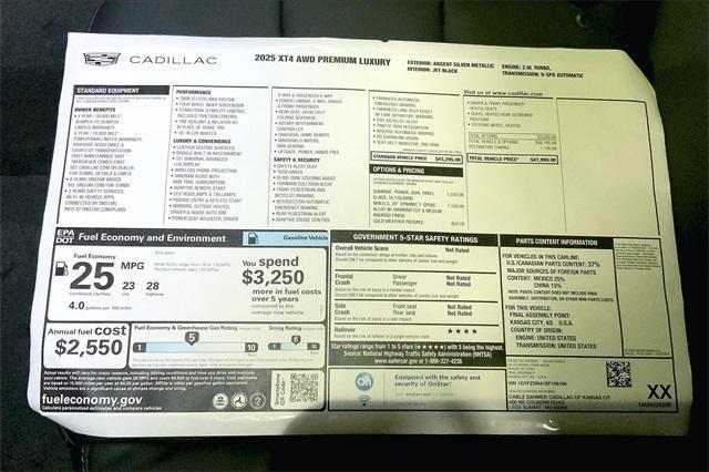 Photo of 2025 Silver Metallic Cadillac XT4