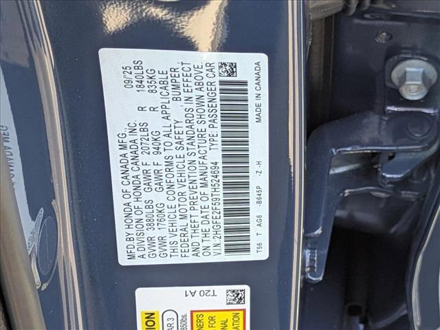 Photo of 2026 Blue Lagoon Pearl Honda Civic