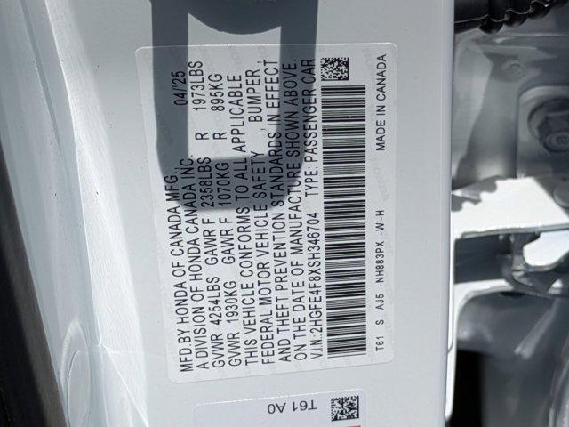 Photo of 2025 Platinum White Pearl Honda Civic Hybrid