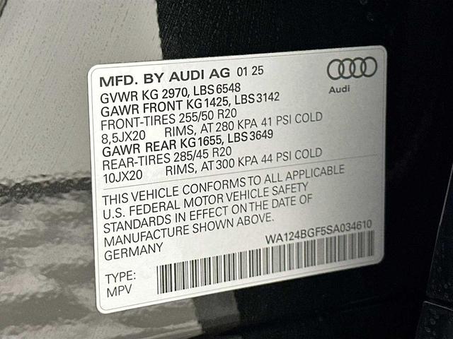 Photo of 2025 Mythos Black Metallic Audi Q6 e-tron