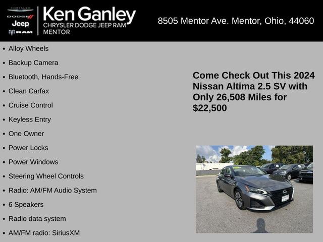 Photo of 2024 Gun Metallic Nissan Altima