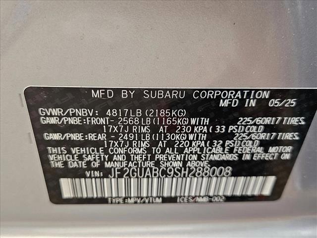Photo of 2025 Ice Silver Metallic Subaru Crosstrek