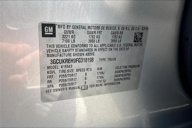 Photo of 2015 Silver Ice Metallic Chevrolet Silverado 1500