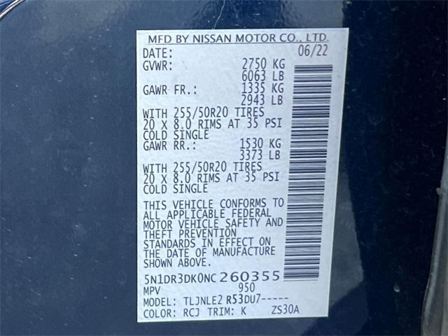 Photo of 2022 Deep Ocean Blue Nissan Pathfinder