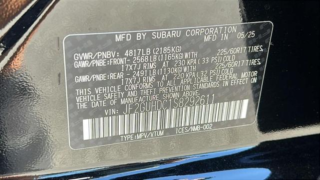 Photo of 2025 Crystal Black Silica Subaru Crosstrek