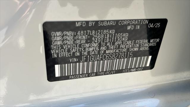 Photo of 2025 Crystal White Pearl Subaru Impreza
