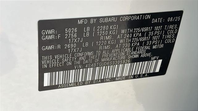 Photo of 2025 Crystal White Pearl Subaru Outback