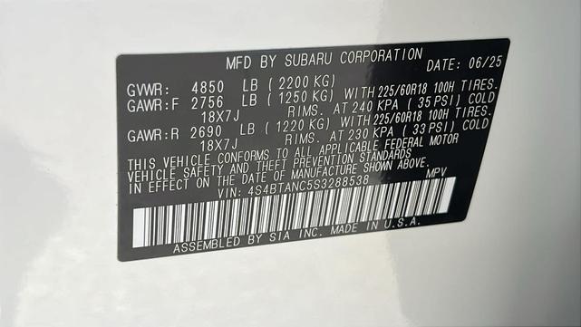 Photo of 2025 Crystal White Pearl Subaru Outback