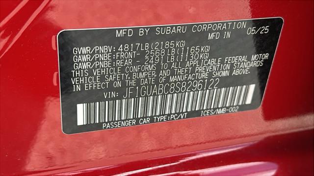Photo of 2025 Pure Red Subaru Impreza