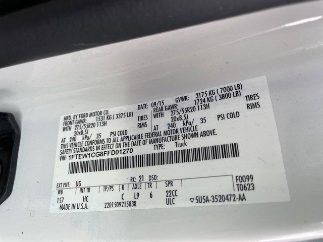 Photo of 2015 White Platinum Metallic Tri-Coat Ford F-150