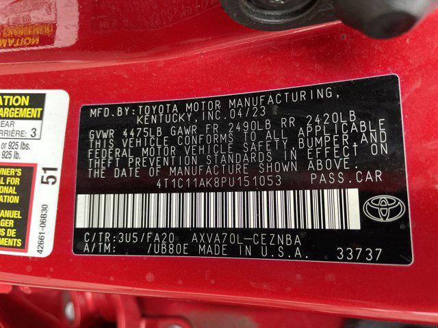 Photo of 2023 Supersonic Red Toyota Camry