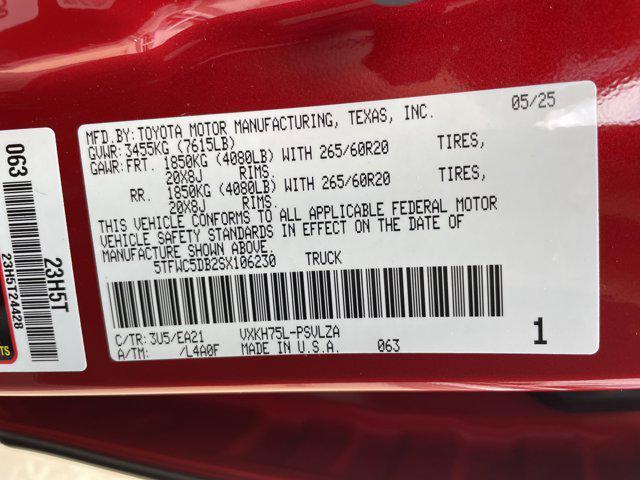 Photo of 2025 Supersonic Red Toyota Tundra Hybrid