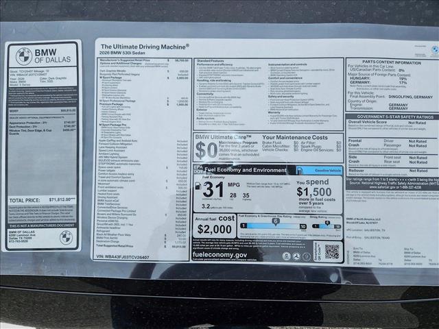 Photo of 2026 Dark Graphite Metallic BMW 530