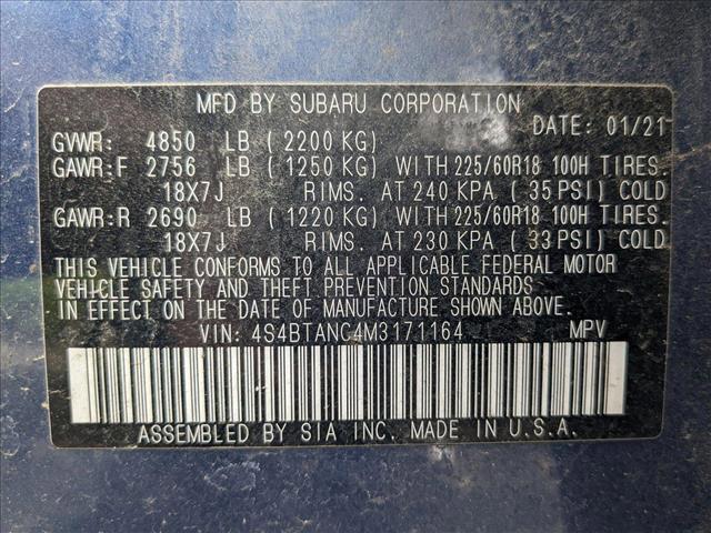 Photo of 2021 Abyss Blue Pearl Subaru Outback