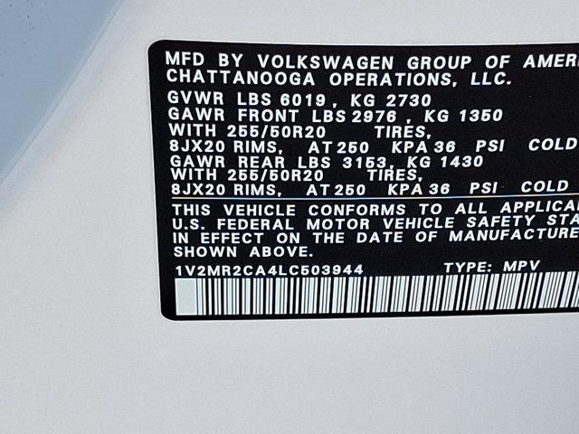 Photo of 2020 Pure White Volkswagen Atlas