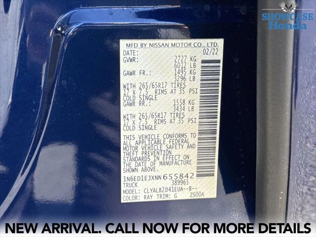 Photo of 2022 Deep Blue Pearl Nissan Frontier