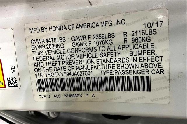 Photo of 2018 Platinum White Pearl Honda Accord