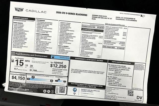 Photo of 2026 Black Raven Cadillac CT5-V