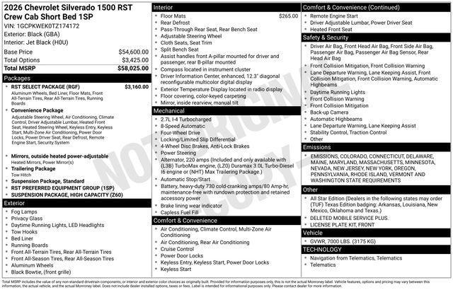 Photo of 2026 Black Chevrolet Silverado 1500