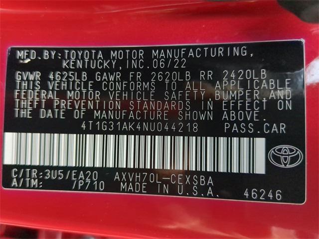 Photo of 2022 Supersonic Red Toyota Camry