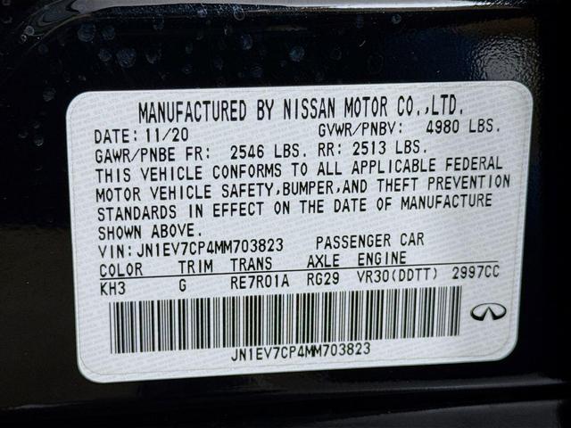 Photo of 2021 Black Obsidian INFINITI Q50