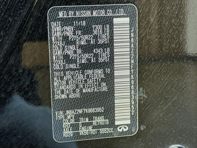 Photo of 2019 Black Obsidian INFINITI QX80