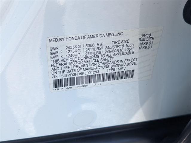 Photo of 2019 White Diamond Pearl Acura MDX