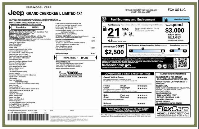 Photo of 2025 Diamond Black Jeep Grand Cherokee L