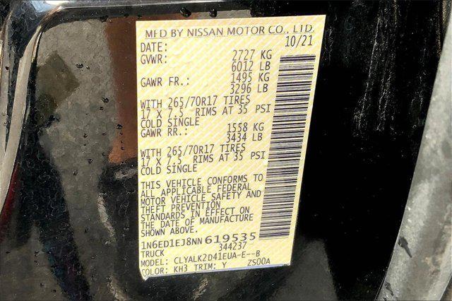 Photo of 2022 Super Black Nissan Frontier