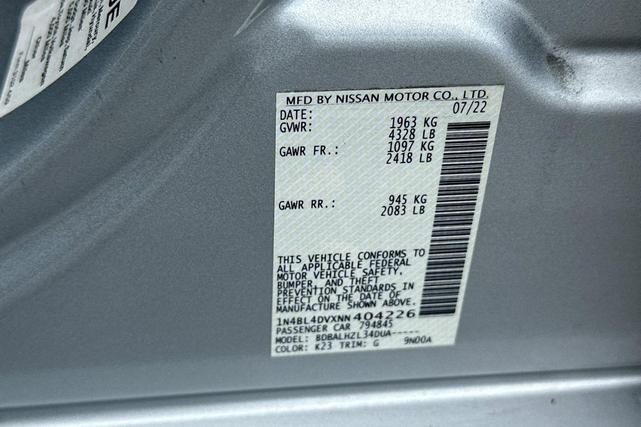 Photo of 2022 Brilliant Silver Metallic Nissan Altima