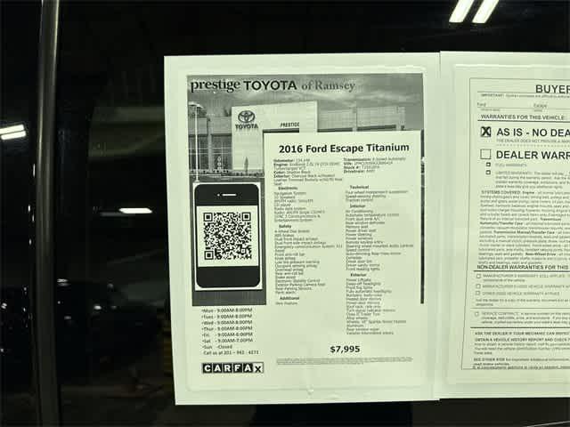 Photo of 2016 Shadow Black Ford Escape