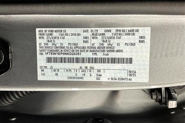 Photo of 2022 Iconic Silver Metallic Ford F-150