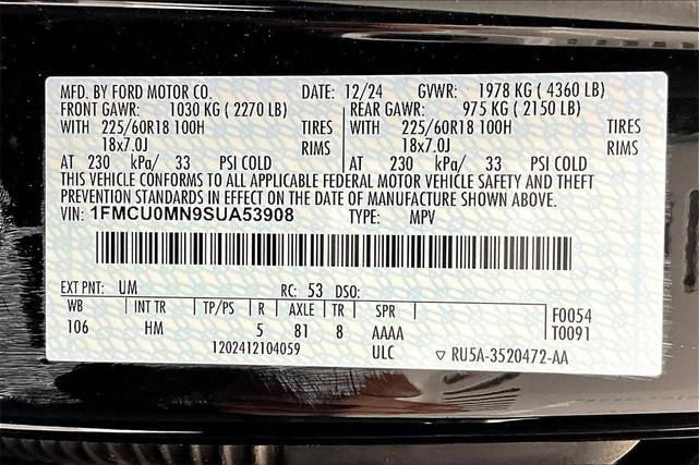 Photo of 2025 Agate Black Metallic Ford Escape