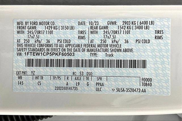 Photo of 2023 Oxford White Ford F-150