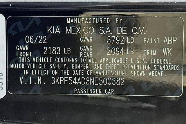 Photo of 2022 Aurora Black Kia Forte