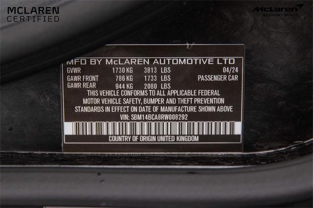 Photo of 2024 Black McLaren 750S