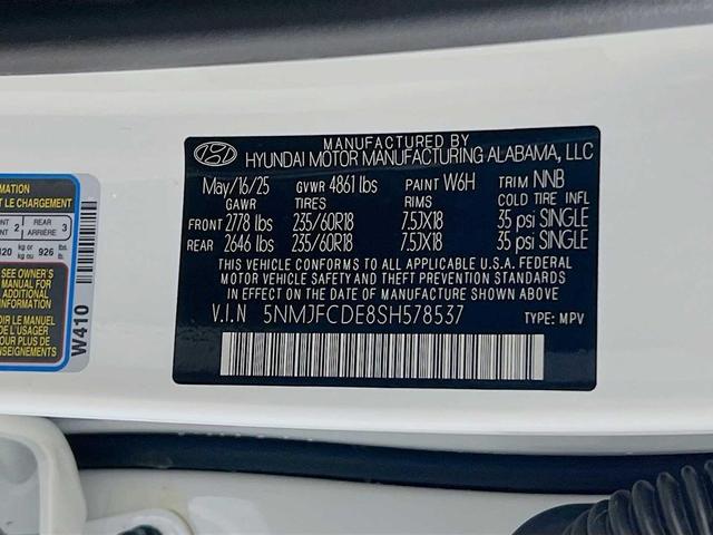 Photo of 2025 Serenity White Pearl Hyundai TUCSON
