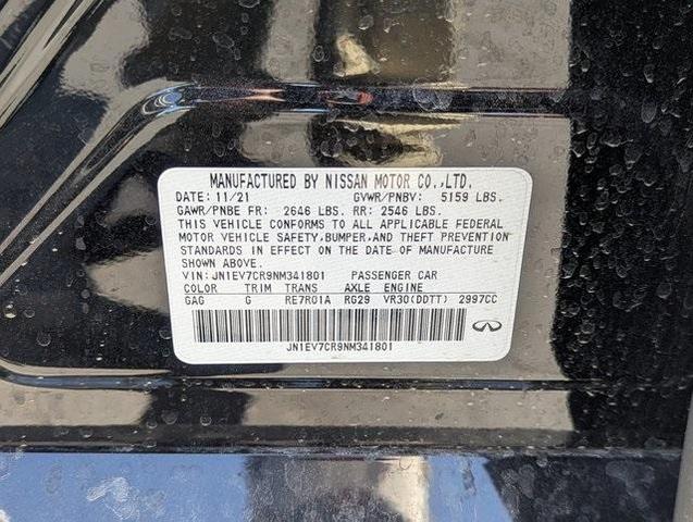Photo of 2022 Midnight Black INFINITI Q50