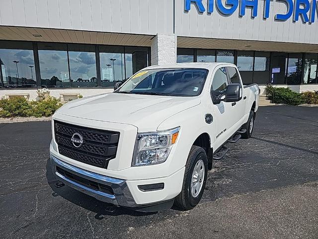 Photo of 2023 Glacier White Nissan Titan XD