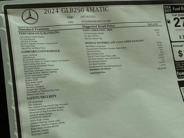 Photo of 2024 Starling Blue Metallic Mercedes-Benz GLB 250