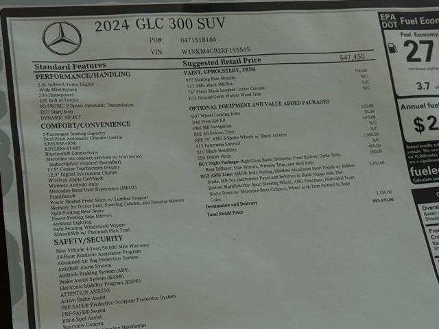 Photo of 2024 Starling Blue Metallic Mercedes-Benz GLC 300